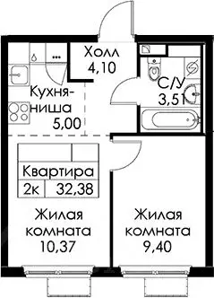 1-к кв. Ленинградская область, Всеволожский район, Заневское городское ... - Фото 1
