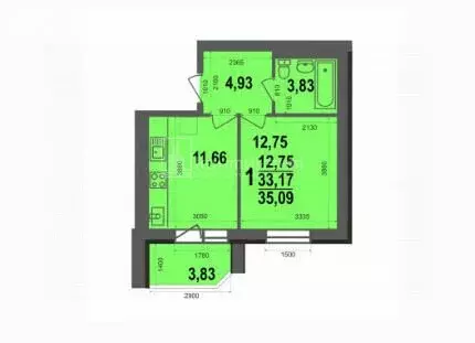 1-комнатная квартира: Ковров, улица 9 Мая, 8 (35.09 м) - Фото 0