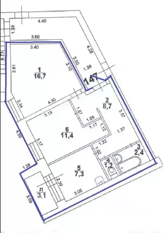 2-к кв. Самарская область, Новокуйбышевск ул. Бочарикова, 12А (51.0 м) - Фото 2