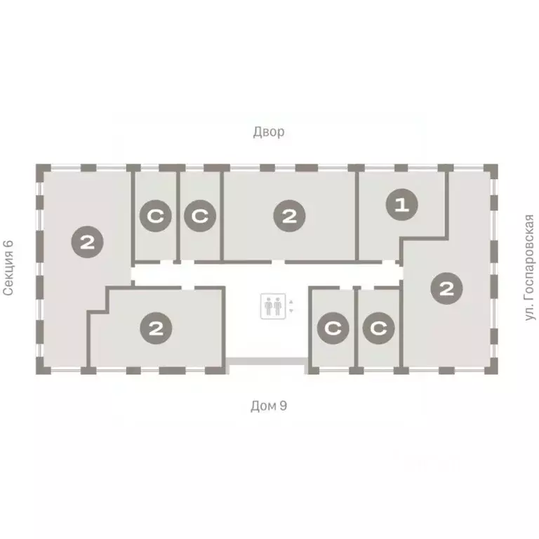 Студия Тюменская область, Тюмень Причальная ул., 7 (21.74 м) - Фото 1