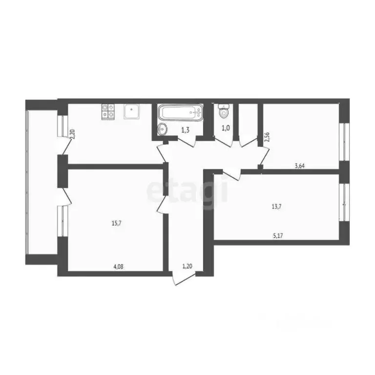 3-к кв. Крым, Сакский район, с. Лесновка ул. 60 лет СССР (60.5 м) - Фото 1