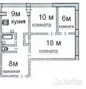 3-к кв. Санкт-Петербург ул. Ушинского, 22/97 (52.3 м) - Фото 2