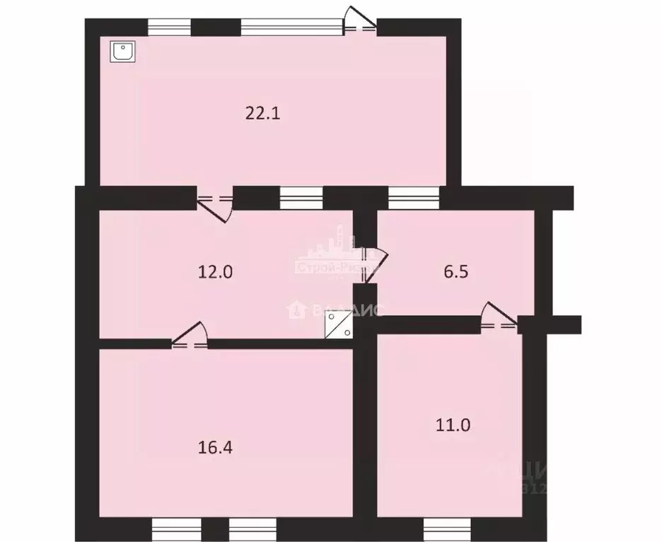 3-к кв. Крым, Керчь ул. Котовского, 1 (68.0 м) - Фото 0