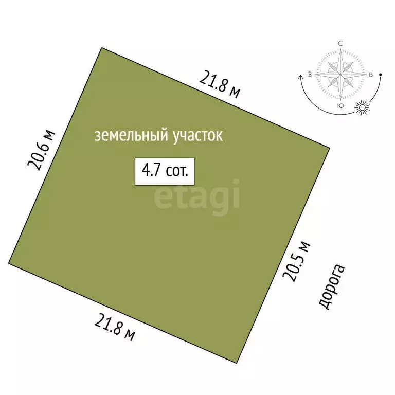 Участок в Тюмень, ДНТСН Зелёный Бор (4.73 м) - Фото 1