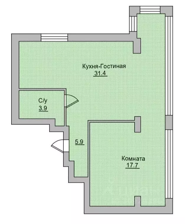 2-к кв. Ростовская область, Ростов-на-Дону ул. Максима Горького, 11/43 ... - Фото 1