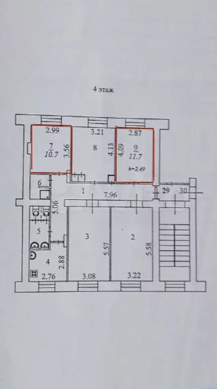 Комната 22,4 м в 4-к., 4/5 эт. - Фото 1