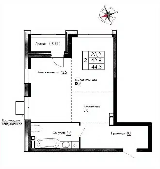 2-к кв. Приморский край, Надеждинский район, пос. Новый ул. Ленина, ... - Фото 1
