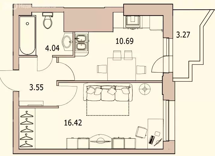 1-комнатная квартира: Санкт-Петербург, улица Кустодиева, 7к1 (34.6 м) - Фото 0