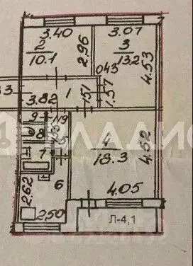 3-к кв. Санкт-Петербург Белорусская ул., 26к1 (60.9 м) - Фото 2