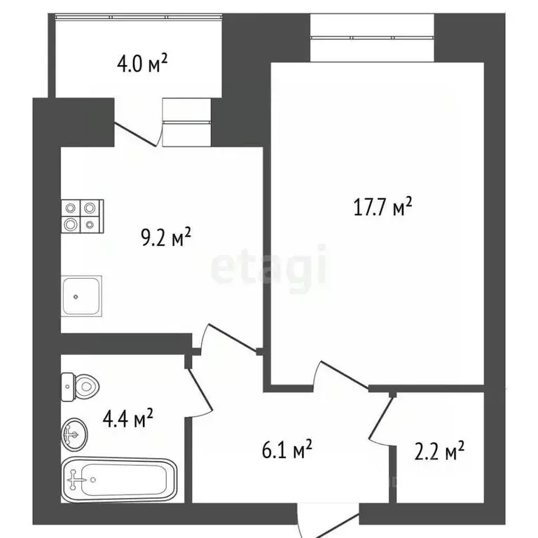 1-к кв. Чувашия, Чебоксары Цивильская ул., 7 (41.0 м) - Фото 2