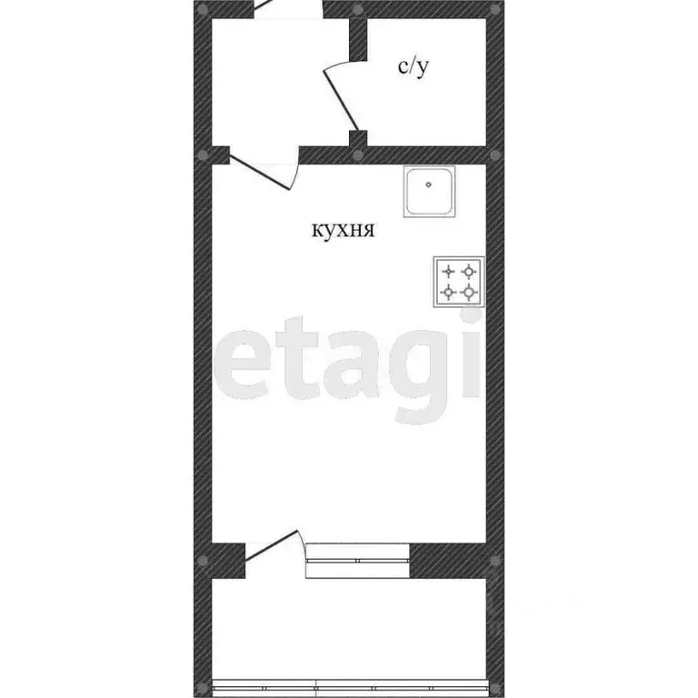 Студия Краснодарский край, Краснодар Новороссийская ул., 102И (22.1 м) - Фото 0