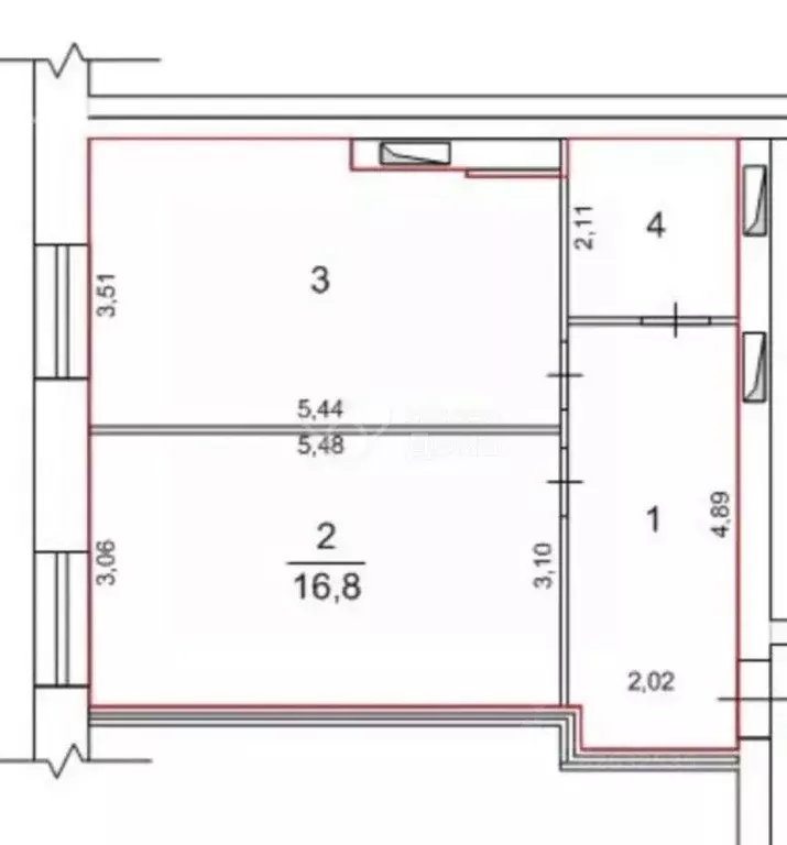 1-к кв. Волгоградская область, Волгоград Шекснинская ул., 66 (48.6 м) - Фото 2