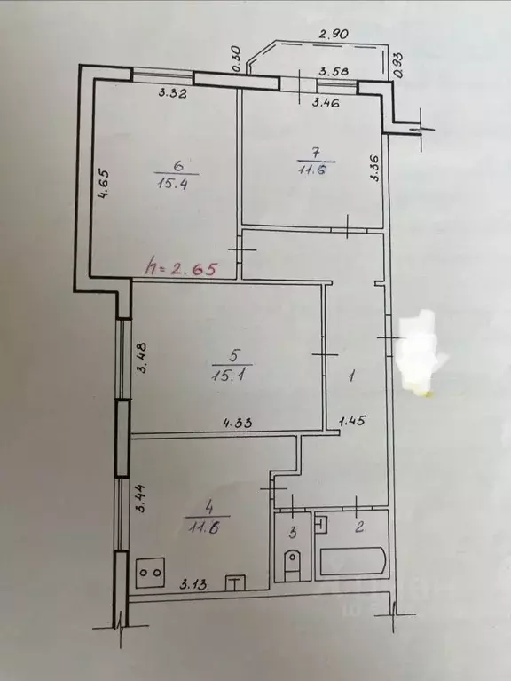 3-к кв. Волгоградская область, Волгоград ул. Хользунова, 36/5 (70.4 м) - Фото 1
