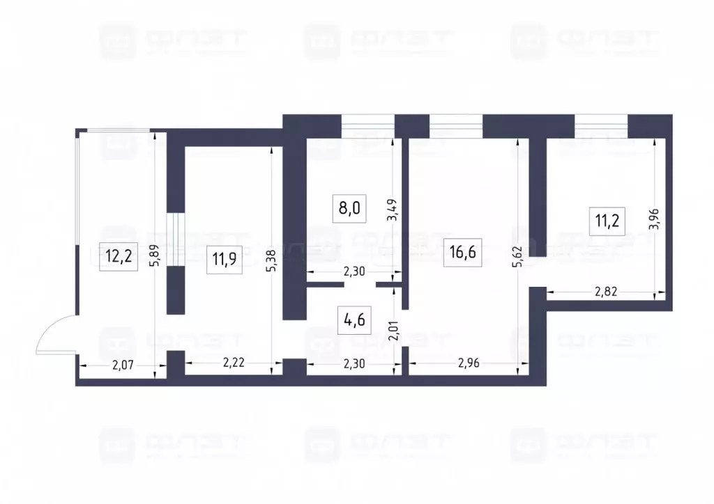 Таунхаус в Татарстан, с. Высокая Гора ул. Лесная, 18кв1 (65 м) - Фото 1