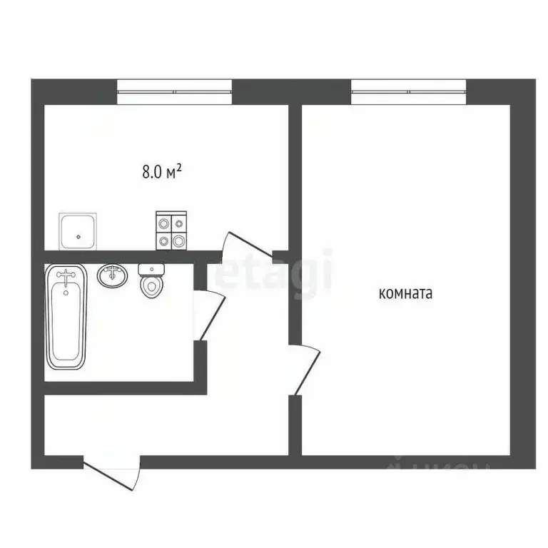 1-к кв. Архангельская область, Котласский муниципальный округ, ... - Фото 2