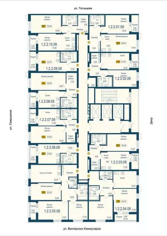 1-комнатная квартира: Екатеринбург, улица Татищева, 105 (44 м) - Фото 0