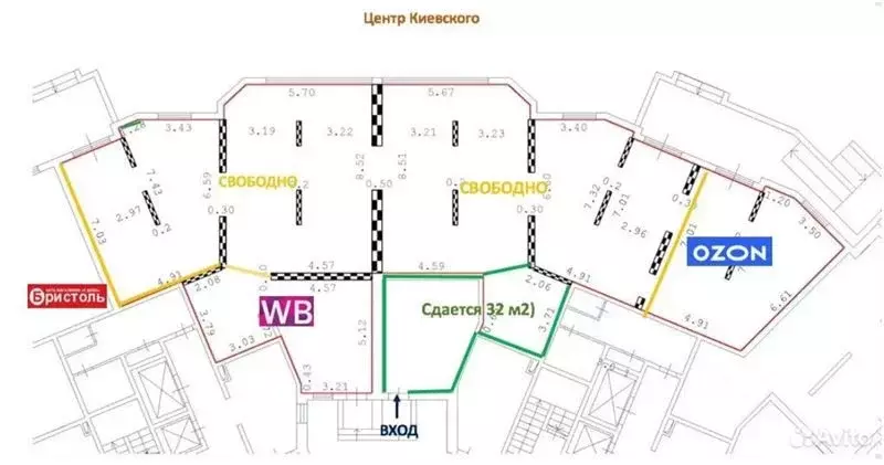 Помещение свободного назначения в Москва Киевский рп, 23Б (107 м) - Фото 2