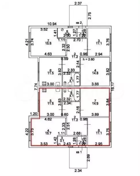 Аукцион: 3-к. квартира, 73,2 м, 1/1 эт. - Фото 0