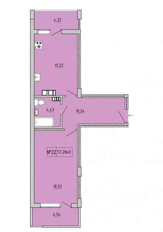 1-к кв. Крым, Феодосия ул. Грина, 43 (57.28 м) - Фото 0