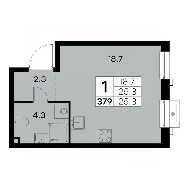 1-к кв. Москва Куркинское ш., 15С3 (25.3 м) - Фото 0