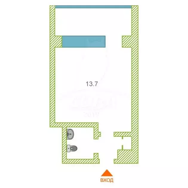 1-комнатная квартира: Тюмень, улица Газовиков, 18 (13 м) - Фото 1