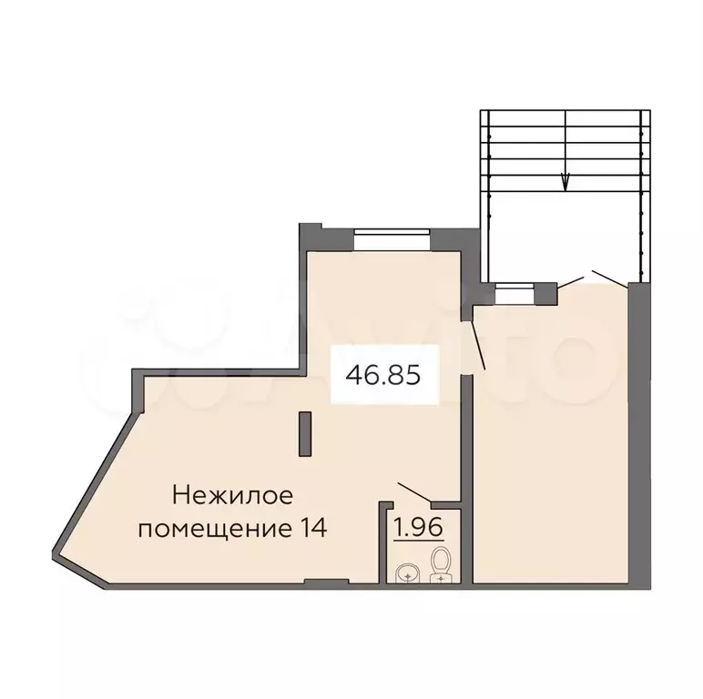 Сдам помещение свободного назначения, 46.85 м - Фото 0