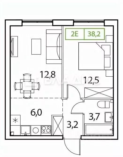 1-к кв. Московская область, Химки городской округ, д. Рузино, ... - Фото 2