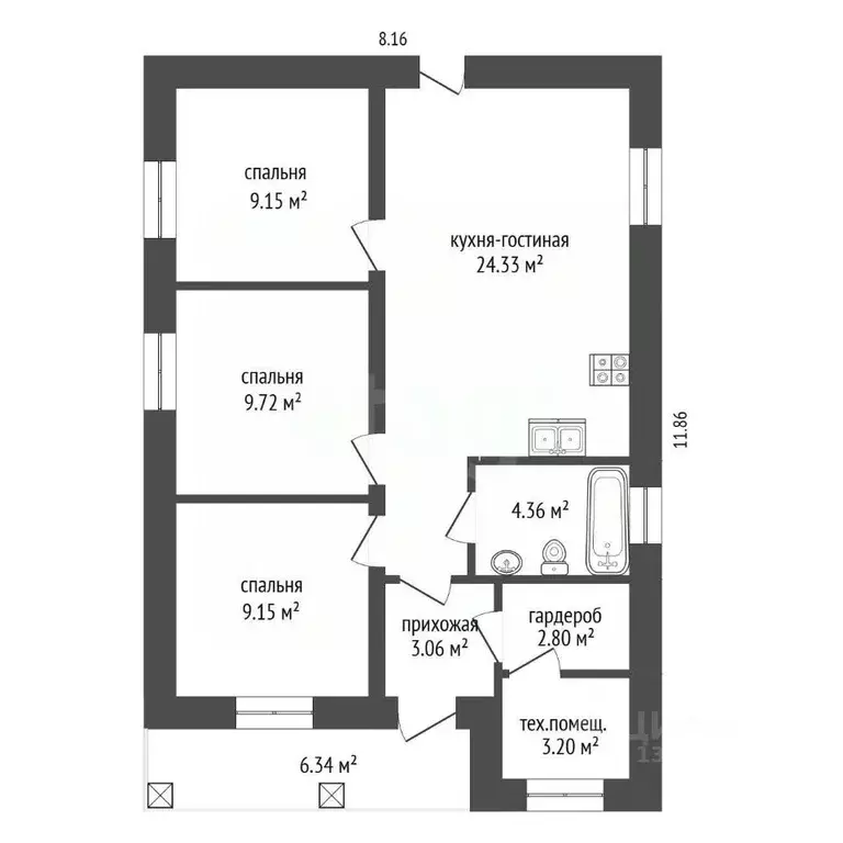 Дом в Тюменская область, Тюмень проезд Артековский (100 м) - Фото 2
