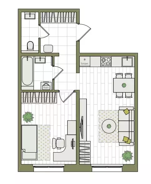 2-комнатная квартира: Киров, Чистопрудненская улица, 13А (45.2 м) - Фото 0
