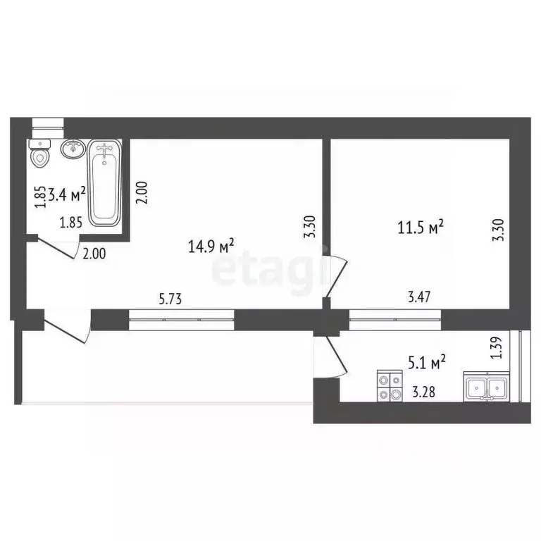 2-к кв. Краснодарский край, Анапа муниципальный округ, с. Витязево ул. ... - Фото 2