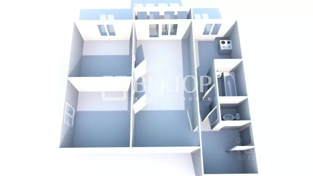 3-к кв. Костромская область, Кострома ул. Новоселов, 28 (51.0 м) - Фото 1