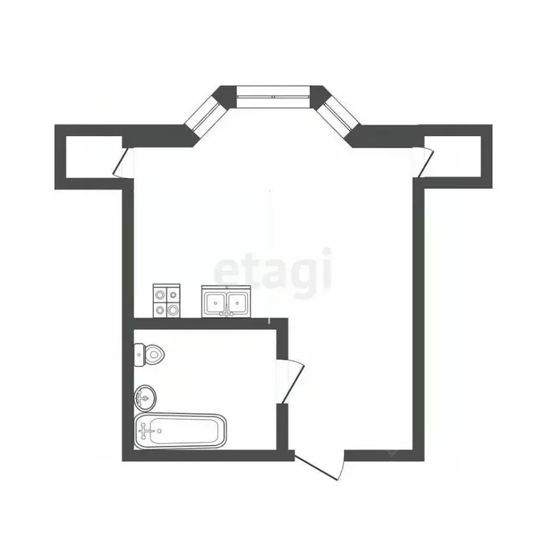 Студия Севастополь ул. Парковая, 11 (40.4 м) - Фото 2