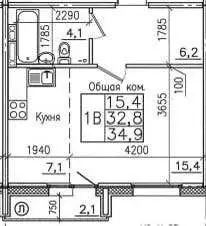1-к кв. Иркутская область, Иркутск Гусарская тер., 8 (32.7 м) - Фото 2