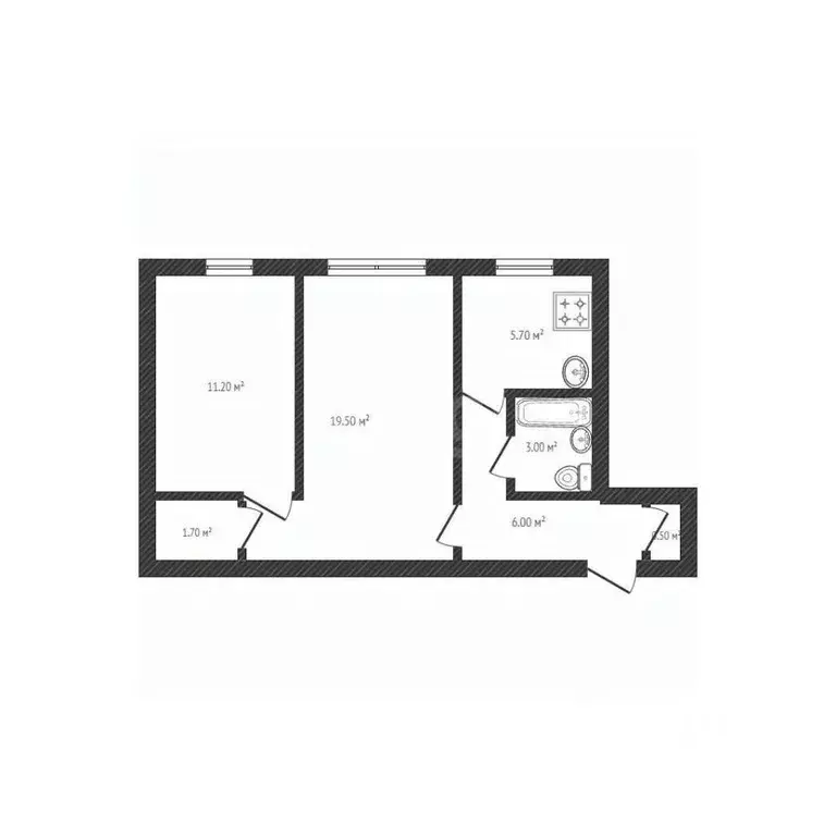 2-к кв. Брянская область, Брянск Дятьковская ул., 113 (45.9 м) - Фото 2