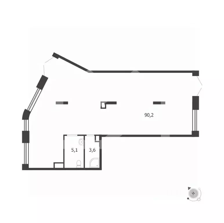 Помещение свободного назначения в Москва 3-я оч., Шагал жилой ... - Фото 2