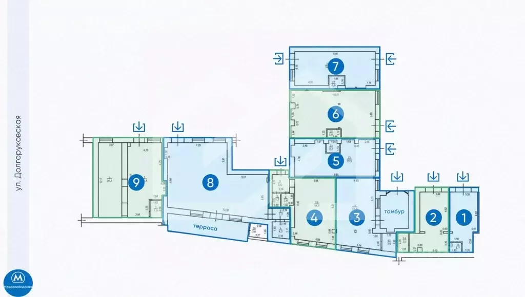 Торговая площадь в Москва Долгоруковская ул., 27С1 (42 м) - Фото 2