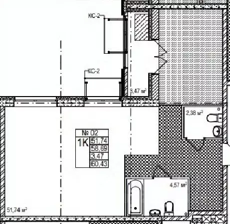 2-к кв. Нижегородская область, Нижний Новгород Малая Ямская ул. (60.43 ... - Фото 0