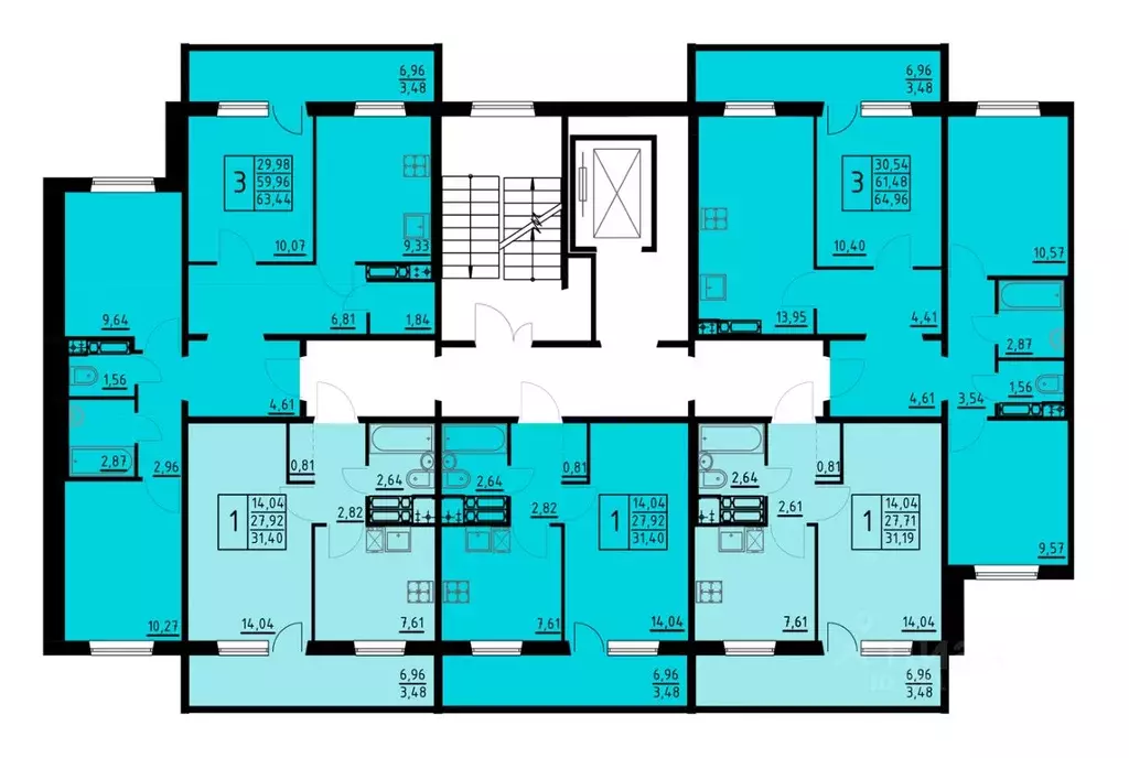 3-к кв. Пермский край, Пермь ул. Танцорова, 96 (63.44 м) - Фото 2