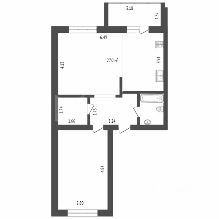 1-к кв. Тюменская область, Тюмень ул. Газопромысловая, 9 (51.3 м) - Фото 2