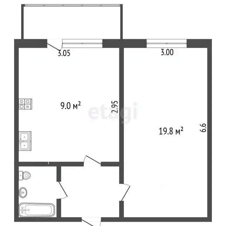 1-к кв. Крым, Феодосия ул. Ленина, 5А/1 (38.7 м) - Фото 2