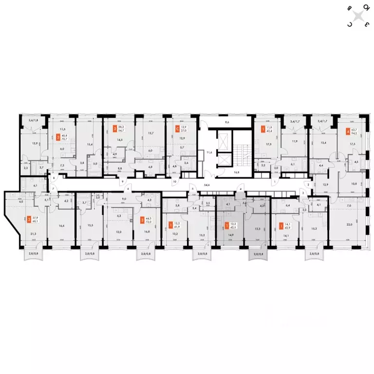 1-к кв. Нижегородская область, Нижний Новгород Черниговская ул. (42.5 ... - Фото 1
