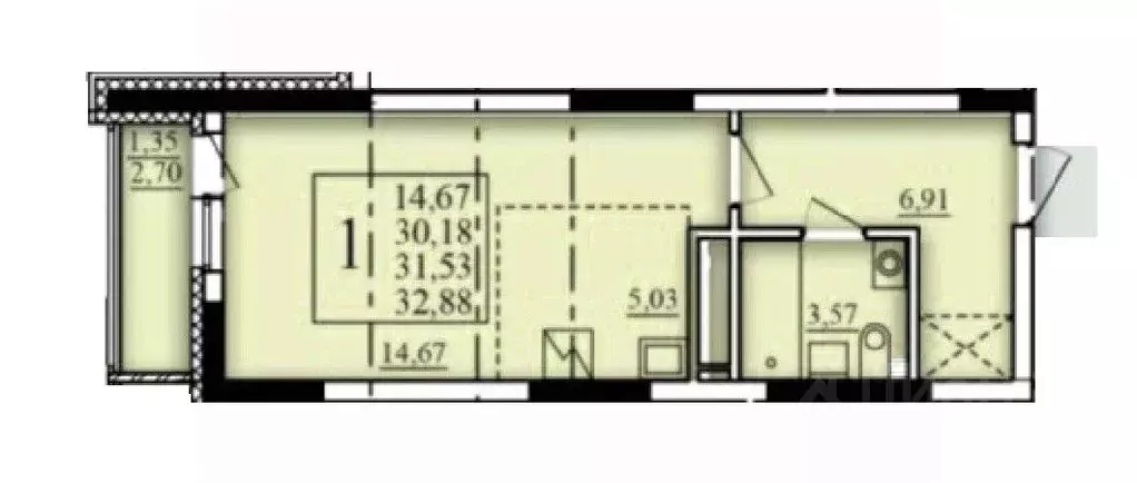 1-к кв. Башкортостан, Уфа Затон-Восточный жилрайон, Паруса жилой ... - Фото 0
