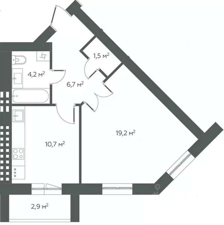 1-к кв. Самарская область, Волжский район, Петра Дубрава городское ... - Фото 2
