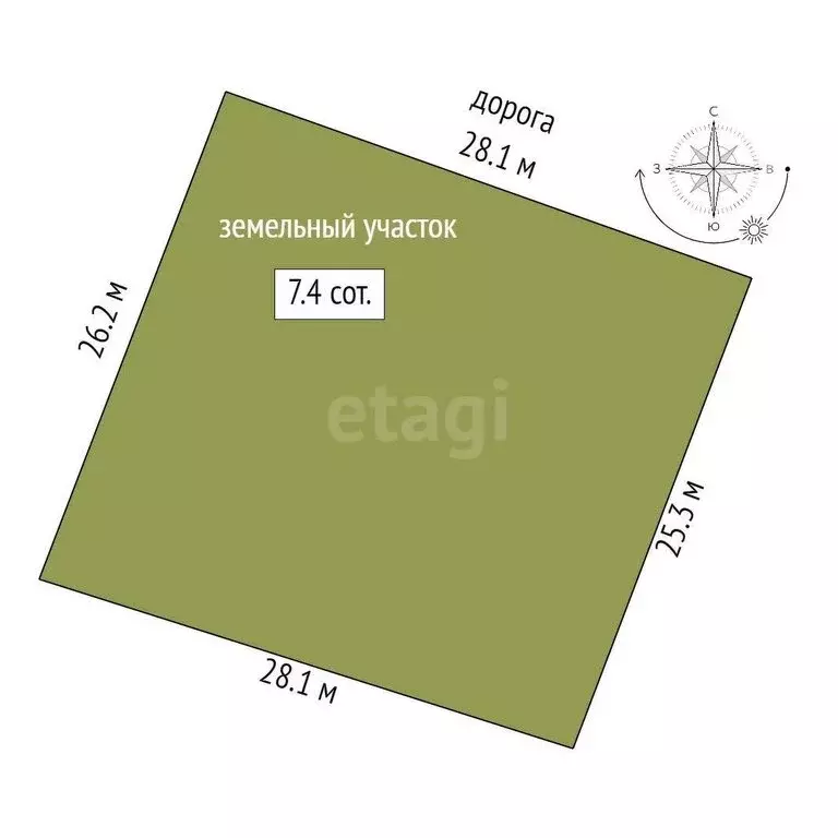 Участок в Севастополь, Монастырское шоссе (7.41 м) - Фото 0
