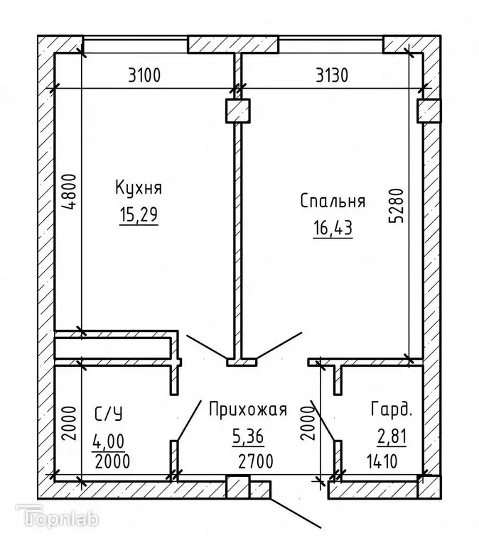 1-комнатная квартира: Нальчик, район Молодёжный (44 м) - Фото 1