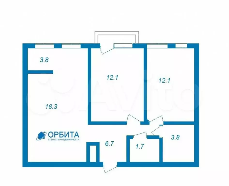 2-к. квартира, 59 м, 6/14 эт. - Фото 0