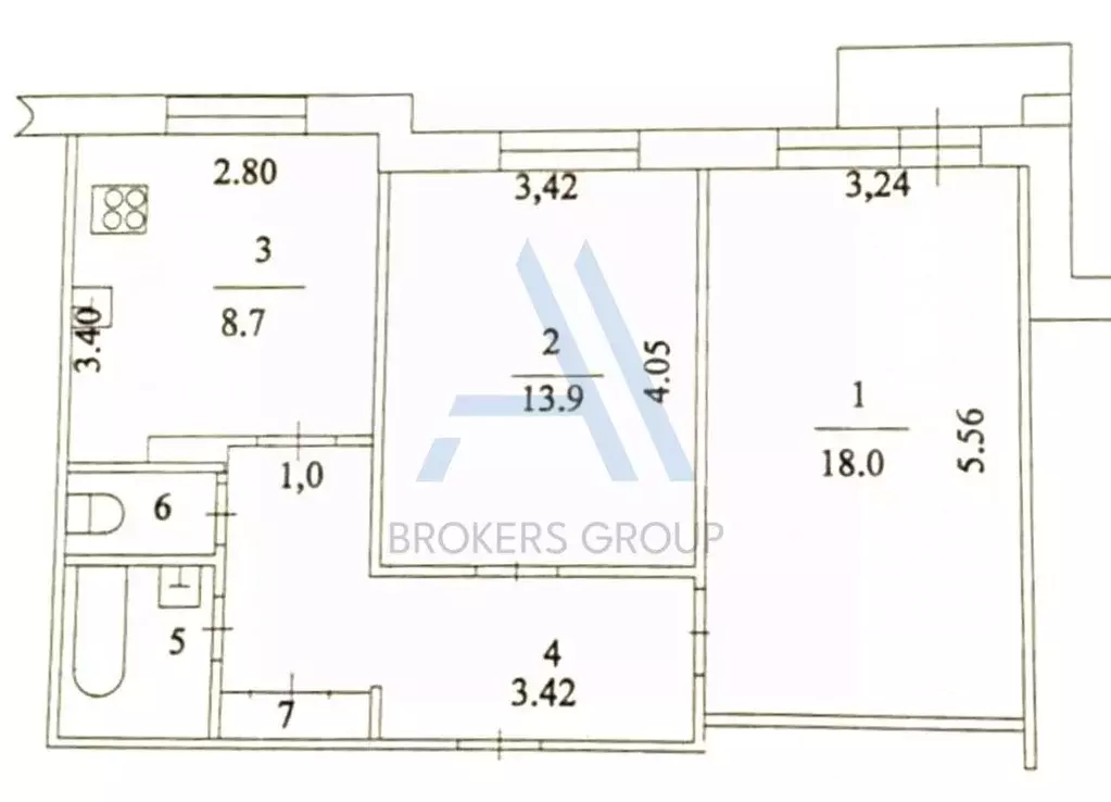 2-к кв. Татарстан, Казань просп. Ямашева, 61 (53.2 м) - Фото 2