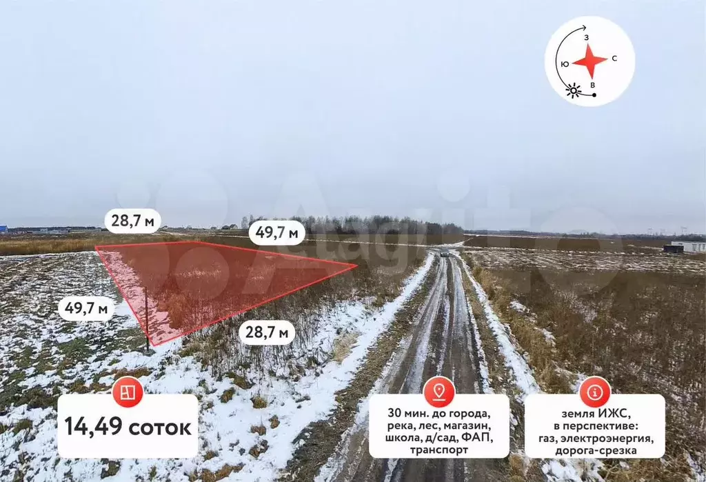 Участок 14,5 сот. (ИЖС) - Фото 0