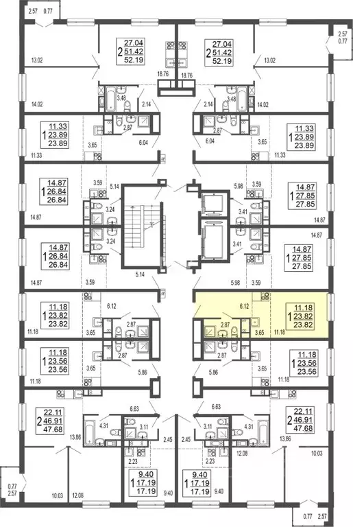 Студия Московская область, Лыткарино 6-й мкр, 15Д (24.2 м) - Фото 1