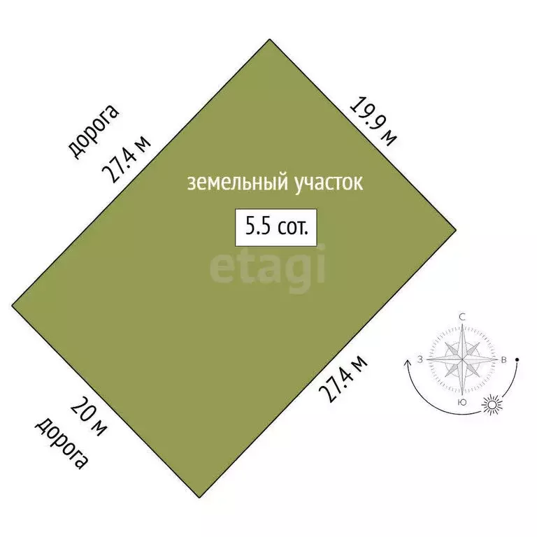 Участок в Тюмень, микрорайон Березняковский (5.5 м) - Фото 1